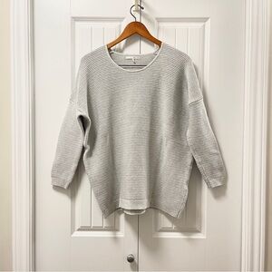 OAK + FORT Ribbed Knit Sweater Grey - Size S